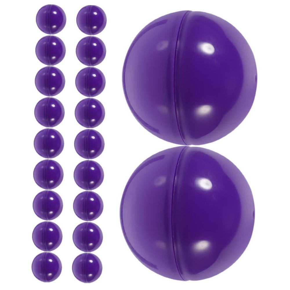 STOBAZA 20pcs Shiny Raffle Balls Plastic Hollow Pong Balls for Games Party Building Activities