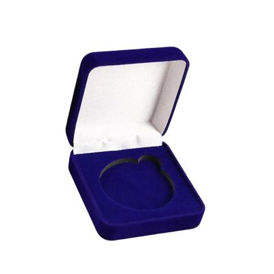 DYNWAVE Challenge Coin Box Scratch Resistance Fit 60mm Sizes Show Protection Velvet Coins Presentation Display Case for Jewelry Gifts, Blue