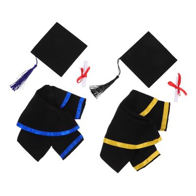 Kisangel 2sets Graduation Bear Doll Outfit Set Comfortable Gown Cap Tassel for Celebrating High School and College Achievements Unique Graduation Theme