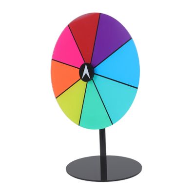 ABOOFAN Colorful Acrylic Spinning Prize Wheel Heavy Duty Tabletop Roulette with Dry Erase Surface for Party Supplies Events Trade Shows and Carnival Activities