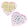 SUPVOX 1 Set Heart Shaped Box Ring Set for Creative Gold Pattern Adornment for Birthday Parties and Daily Wear for Students and Teens view 1