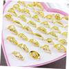 SUPVOX 1 Set Heart Shaped Box Ring Set for Creative Gold Pattern Adornment for Birthday Parties and Daily Wear for Students and Teens view 2