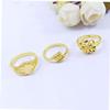 SUPVOX 1 Set Heart Shaped Box Ring Set for Creative Gold Pattern Adornment for Birthday Parties and Daily Wear for Students and Teens view 3