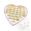 SUPVOX 1 Set Heart Shaped Box Ring Set for Creative Gold Pattern Adornment for Birthday Parties and Daily Wear for Students and Teens view 4