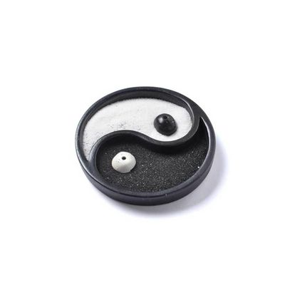 ULTECHNOVO Yin and Yang Trigram Sand Table Resin Craft Black Home Decoration for Peace Harmony Creative Household Ornament