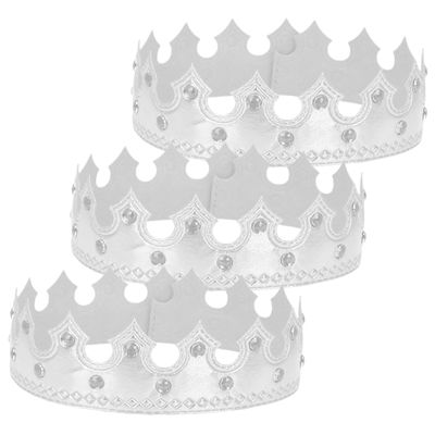 Amosfun 3pcs Boys and Girls Crowns Headbands for Birthday Parties Cosplay Dress up Comfortable Accessories for Boys Girls for Celebrations and Photography