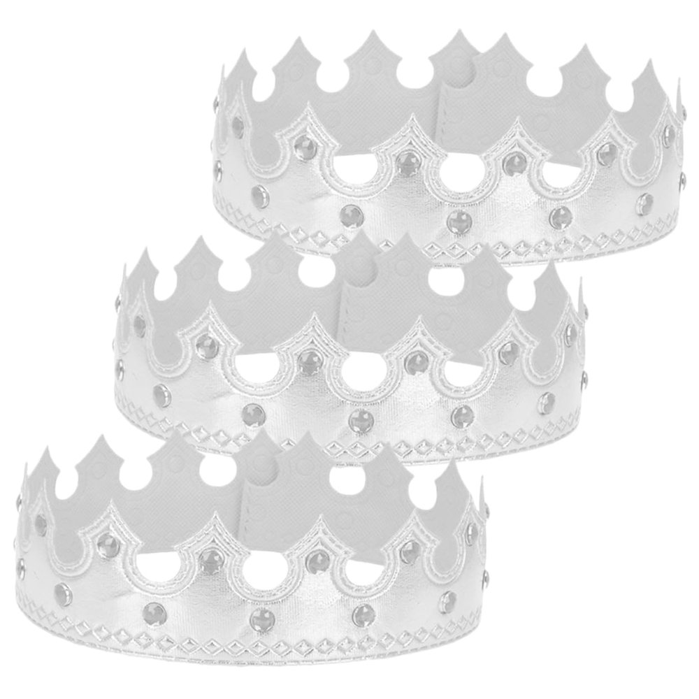 Amosfun 3pcs Boys and Girls Crowns Headbands for Birthday Parties Cosplay Dress up Comfortable Accessories for Boys Girls for Celebrations and Photography