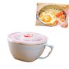 OUNONA Stainless Steel Instant Ramen Bowl Insulated Serving Bowl Lid Microwave-safe for Boys and Girls view 3