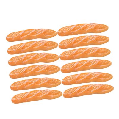 LOPUNER 12pcs Mini Bread Models Realistic Long Baguette Decor for Dollhouses for Mini Bakery Scenes and Photography Props Chic House Accessories for Creative Play