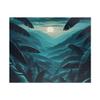 Deep Jade Banana Tree Leaves Rustling in Virtual Wind - Premium 520 Piece Jigsaw Puzzle Made in USA view 1