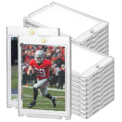 130PT Magnetic Card Holders for Trading Cards, 36ct One Card Touch Holder Baseball Card Thick Protectors Hard Plastic Magnetic Card Case Sports Football Basketball Top Loads for Cards Sleeves
