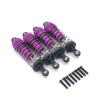 4PCS/1set Metal Front&Rear Universal Shock Absorber for Wltoys 144010 124019 124017 144001 144002 RC Car Upgrade Parts(Purple) view 1