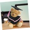 Cabilock Plush Bear Graduation Outfit Set Cap and Shawl Stuffed Animal Clothes for Graduation Events and Celebrations Cute Academic Souvenir view 4