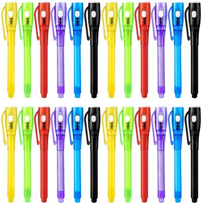 UTOBSOV 24 PCS Invisible Ink Pen with UV Light Magic Marker Spy Pen Party Favors for Kids Goodie Bags Stuffers for Kids Birthday Gifts Classroom Prizes