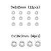 16PCS Steel Bearing 3x6x2mm 6x10x3mm for WPL C14 C24 B14 B24 B16 B36 MN D90 MN-90 MN99S RC Car Spare Parts Upgrade Accessories view 2