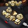 7 PCS Light Up DND Dice Set,Glow in The Dark Dice with Rechargable Dice Storage Box, D4,D6,D8,D12,D20,2PCS D10 LED D&D Polyhedral Role Playing Dice for RPG Table Games LED DND Dice Set Warm Light view 1