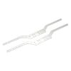 2Pcs RC Car Chassis Frame Rails Spare Parts Sturdy Accessory Upgrade Replaces for MN168 MN78 1/12 RC Carwler Car Vehicles Toy, Argent view 1