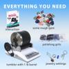 Azefun Rock Tumbler Kit, Enjoy 7-Days Polishing for DIY Stones, Hobby Eddition Rock Polisher Tumbler Kit with Rough Gemstones and 4 Polishing Grits,STEM Science Kit for Geology Enthusiasts view 2