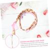 Homoyoyo 2 Pcs Princess Crown Headbands Colorful Braided Wigs for Girls Long Hairpiece Cosplay Accessories for Dress Up Parties view 2