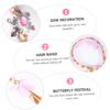 Homoyoyo 2 Pcs Princess Crown Headbands Colorful Braided Wigs for Girls Long Hairpiece Cosplay Accessories for Dress Up Parties view 3