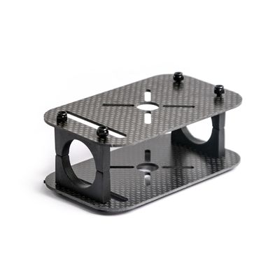 25mm Carbon Fiber Motor Mount Clamp Set 3K Full Carbon Fiber Tube Clamps for RC FPV Drones, Multirotors, RC Cars Lightweight & High-Strength Frame Mounting Kit, Includes Screws & Bolts (4pcs)