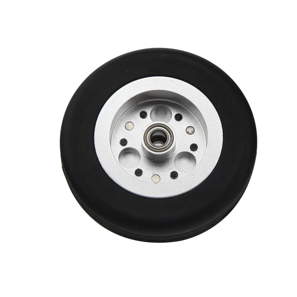 1pcs Rubber Wheel with Aluminum Hub Compatible with RC Turbojet Aircraft Model, Diameter 40mm 43mm 50mm 55mm 60mm Universal(40mm 1pcs)