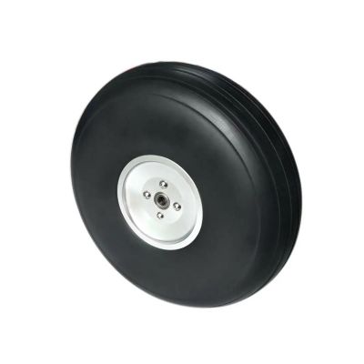 1pcs Design Aluminum Hub PU Wheel with Bearing 5.5/6/7/8.5 Inch Axle Compatible RC Model Aircraft Universal(6inch x1)