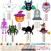 18 Pcs Halloween Wind Chime Kit, DIY Wooden Wind Chimes Wooden Crafts for Kids, Birthday, Party Decoration view 1