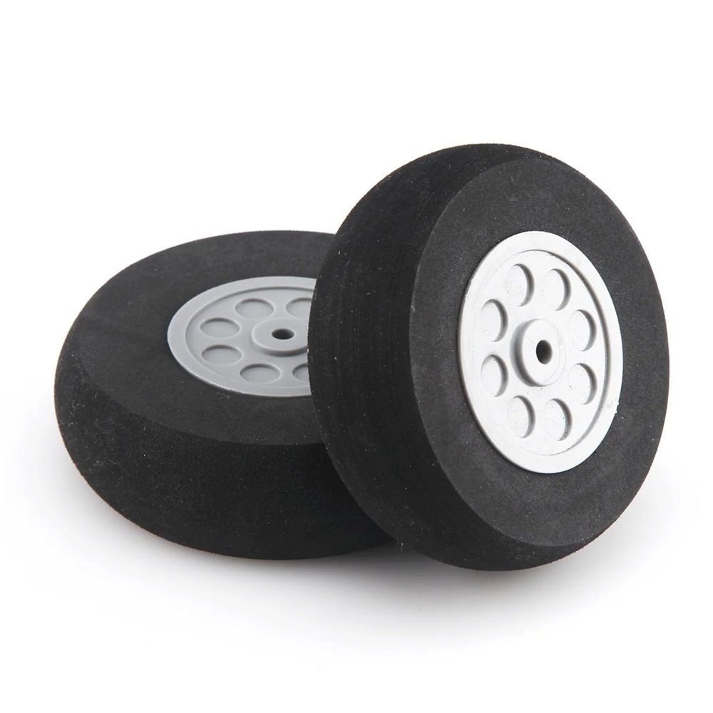 1 Pair of Sponge Wheel Accessories Universal Tire Diameter from 20mm to 75mm, Compatible with Rc Model Airplane Car(55x19mm)