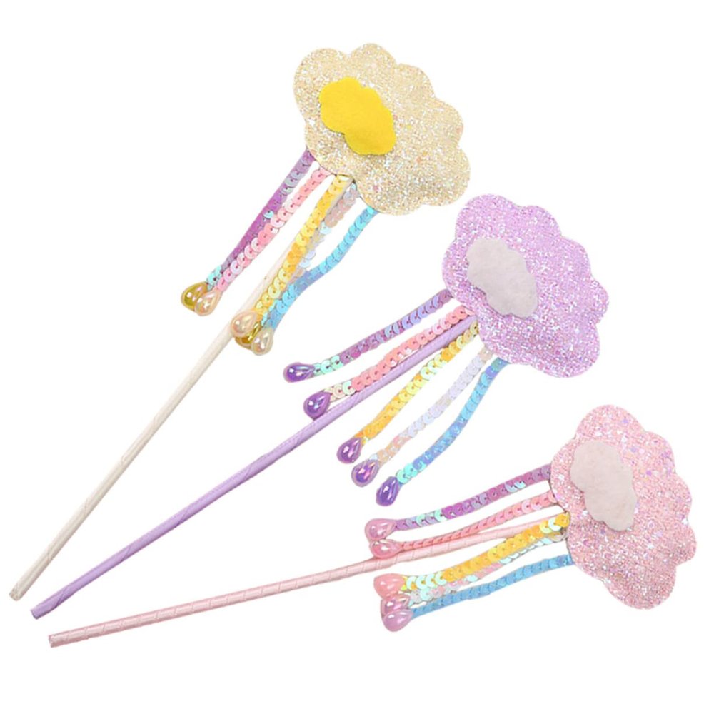 BESPORTBLE 3pcs Little Girls Toys Fairy Wand Tassels Birthday Party Props for Year-Old Decorations