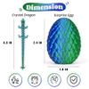 8Pcs 3D Printed Dragon Egg with Articulated Dragons Inside, Realistic 3D Printed Animals, Unique Crystal Dragon Fidget Toy Set, Easter Basket Stuffers & Mythical Pieces Dragon Egg Fillers Gift view 2