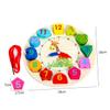Toddmomy Wooden Beads Clock Educational Sorting Clock for Shape and Recognition Plaything Safe Wooden Material Present for Boys view 2