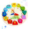 Toddmomy Wooden Beads Clock Educational Sorting Clock for Shape and Recognition Plaything Safe Wooden Material Present for Boys view 4