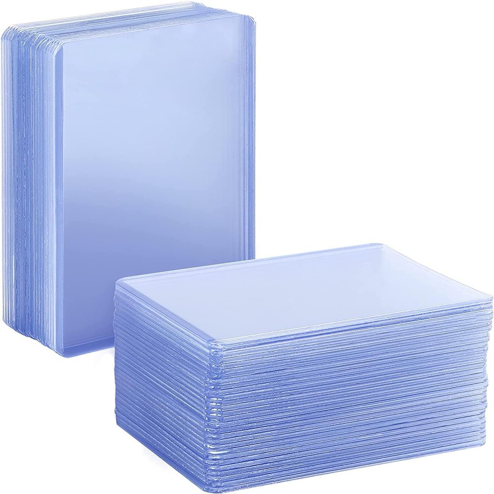 1000 PCS Toploaders and Panny Sleeves - Premium Hard Plastic Card Protectors, Trading Card Sleeves,for Baseball Game Sports Collectible Card (500 PCS Toploader + 500 PCS Penny Sleeves)
