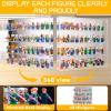 Acrylic Minifigure Display Case, Clear Display Cases for Collectibles with Mirrored, Figure Building Blocks Shadow Box, Small Anime Figure Thimble Showcase Holds 40 Minifigs (Figure not Included) view 2