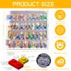 Acrylic Minifigure Display Case, Clear Display Cases for Collectibles with Mirrored, Figure Building Blocks Shadow Box, Small Anime Figure Thimble Showcase Holds 40 Minifigs (Figure not Included) view 3