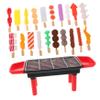 Toyvian 20Pcs BBQ Grill Playset for Interactive Cooking Set with Realistic Food Accessories for Indoor Outdoor Pretend Play Enhances Creativity and Motor Skills view 1