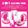 ULOVEME Kids Dentist Play Set Pink with Braces /Removable Teeth /Retainer - Doctor Kit for Toddlers 3-5 - Educational Toys for 4+ Year Old Girls - Pretend Play Toy for Ages 5-7 (Fushia) view 4