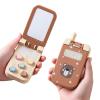 Wooden Baby Cell Phone Toy, Flip Pretend Play Phone for Toddlers - with Mirror & Functional Buttons, Enhance Fine Motor Skills, Natural Wood Toy , Ideal Gift for Kids 1 - 3 view 1