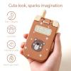 Wooden Baby Cell Phone Toy, Flip Pretend Play Phone for Toddlers - with Mirror & Functional Buttons, Enhance Fine Motor Skills, Natural Wood Toy , Ideal Gift for Kids 1 - 3 view 2