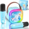 Kids Karaoke Machine for Kids Frozen Toys Gift, Mini Karaoke Machine with 2 Wireless Microphones for Girl 3 4 5 6 7 8 Year Old Girl Birthday Gifts for 4 5 6 7 8 Year Old view 1