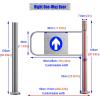 HDYZJQ Safety Swing Gate with Post Mount, 90 Degrees Opens Inlet/Exporter Spring-Loaded Automatic Closure One-Way Door, for Library Supermarket Employee Access(Right-WxH,20x39in) view 2