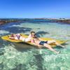10' x 5' Floating Mat for Pool, 3-Layer Lily Pad Floating Pool Mat, Thick and Durable Water Activities Lily Pad for Pool, Oceans,Beach (Yellow, 10' x 5') view 1