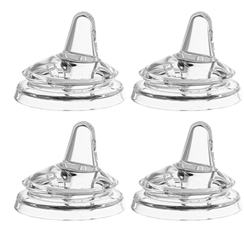 Sippy Spout Nipples for Philips Avent Natural Baby Bottles Soft Silicone Trainer Nipple for 6M+ Babies, BPA-Free, Spill-Resistant, Pack of 4