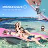 12' x 5' Floating Mat for Pool, 3-Layer Lily Pad Floating Pool Mat with Cup Holders, Thick and Durable Water Activities Lily Pad for Pool, Oceans,Beach (Blue+Pink, 12' x 5') view 3