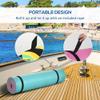 12' x 5' Floating Mat for Pool, 3-Layer Lily Pad Floating Pool Mat with Cup Holders, Thick and Durable Water Activities Lily Pad for Pool, Oceans,Beach (Blue+Pink, 12' x 5') view 4