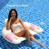 2 pcs Inflatable Pool Float Chair - 40" Pool Floaties Chair Floats Loungers for Swimming Pools Floating Lounger with Cup Holders Party Floaties for Adults (Retro Pink) view 4