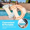 2 pcs Inflatable Pool Float Chair - 40" Pool Floaties Chair Floats Loungers for Swimming Pools Floating Lounger with Cup Holders Party Floaties for Adults (Blue and Orange) view 4