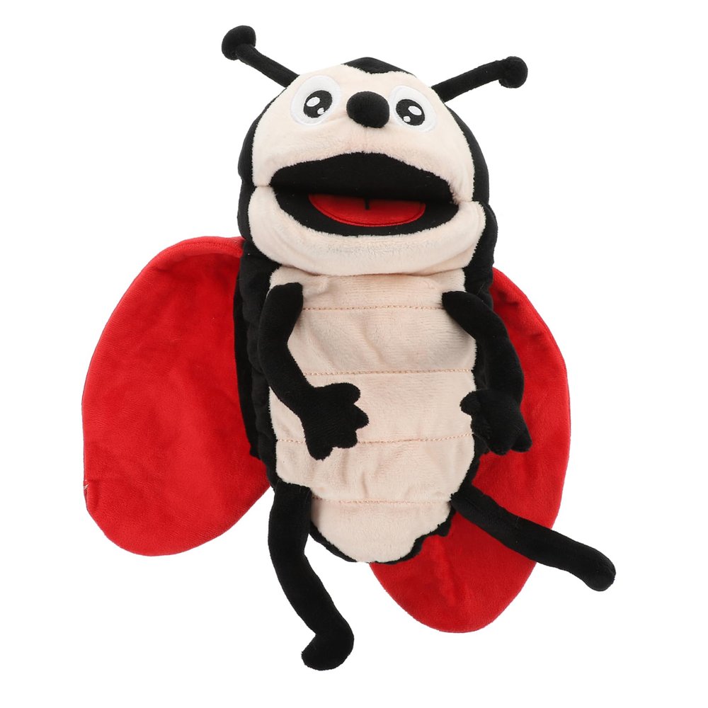 BESPORTBLE Plush Ladybug Hand Puppet for Cartoon Performance Prop for Interactive Storytelling Lightweight Plush for Imaginative Role Play and Skill Development