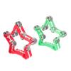 LIOOBO 2pcs Hand Rattle Five Pointed Star Design Plastic Handbell for Early Learning Classroom Music Easy to Carry and Safe view 1